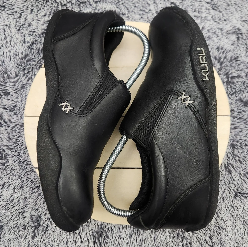 Kuru Kivi Black Slip On Loafer Comfort Leather Casual Shoes Women's Size 8.5 W - Picture 6 of 9